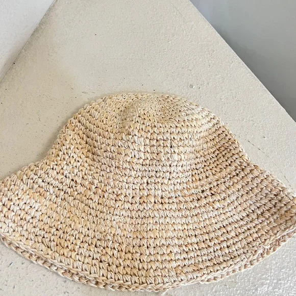 DANIELE MEUCCI Italy Natural Packable Soft Straw Summer Beach Boho Hat - Picture 6 of 10
